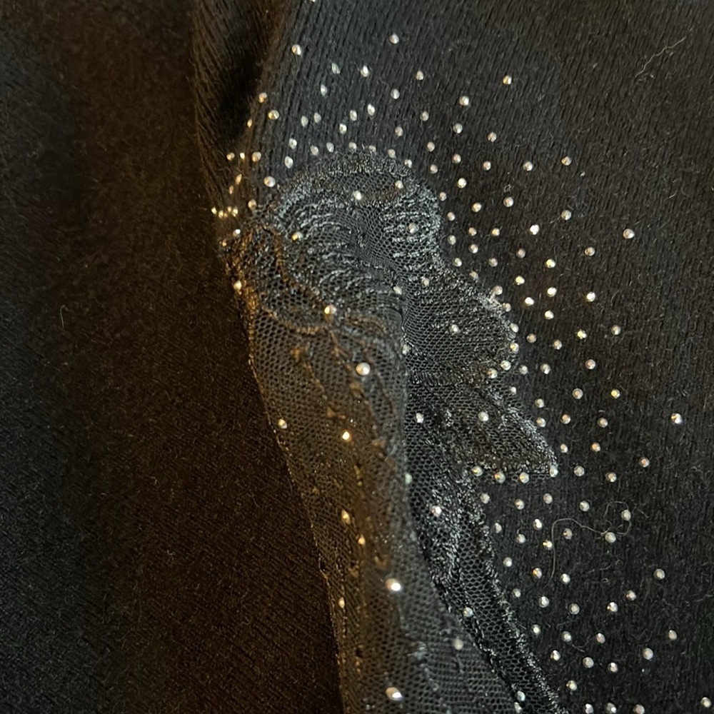 Sweet Rain ladies, Black, crewneck, lacy sleeve sweater small NWOT - Picture 15 of 15